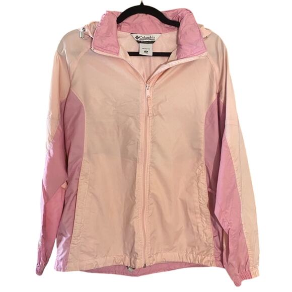 Columbia Women's Lightweight Jacket Windbreaker Medium Two Tone Pink Packable - Picture 1 of 7